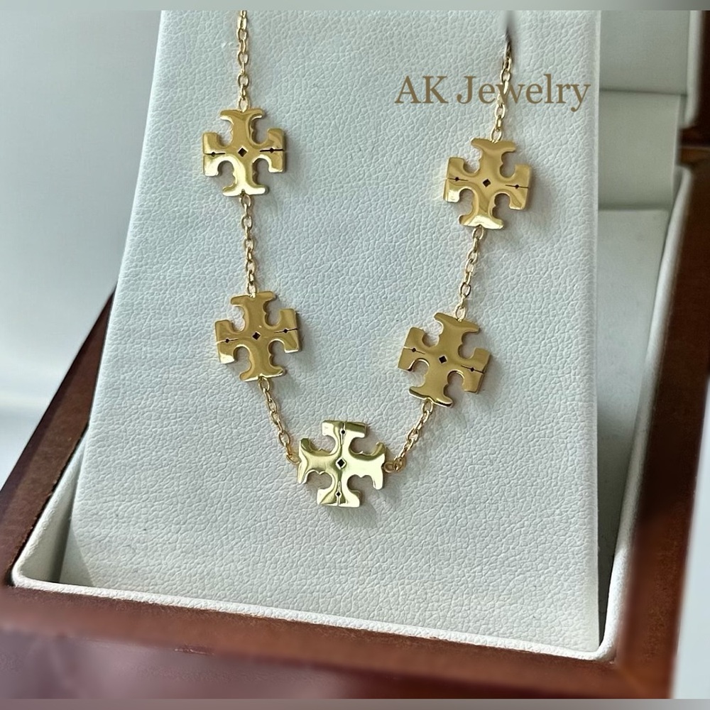 💎18k LUXURY Bracelet Gold Clover 5 Motif Bracelet